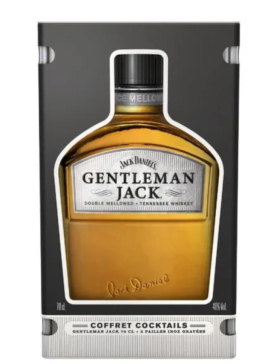 Jack Daniel's Gentleman Jack Coffret 2 pailles inox - Spiritueux American Whiskey