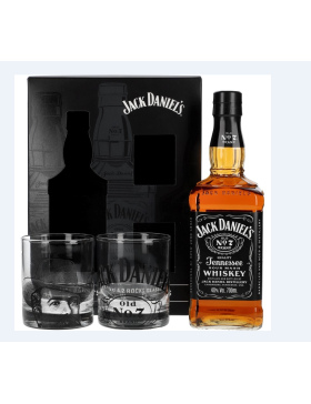 Jack Daniel's Old N°7 Tennessee Whiskey - Coffret 2 verres - Édition 2024 - Spiritueux American Whiskey