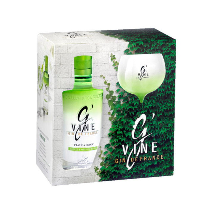 Gin Floraison Coffret 1 Verre 40° - G'vine - 70 cl