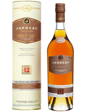 Armagnac Janneau 12 Ans - 40% - Canister - Spiritueux Armagnac