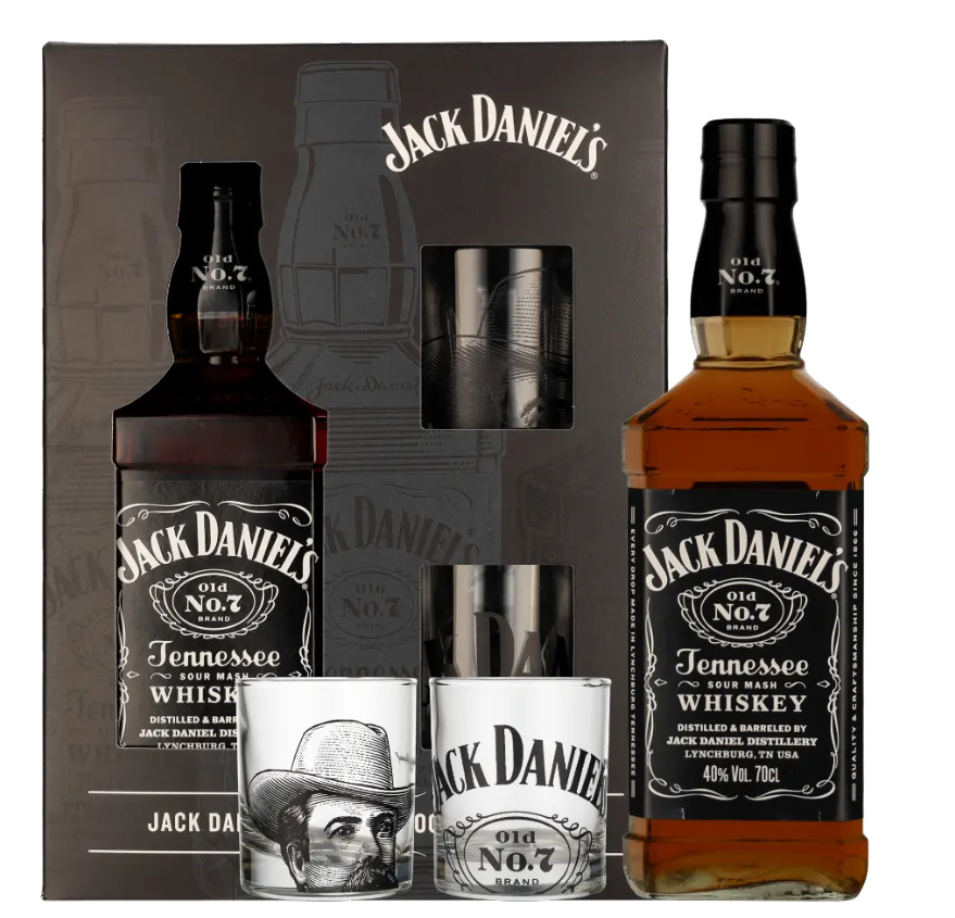 Whisky Jack Daniel's Old N°7 Tennessee Whiskey - Coffret 2 verres