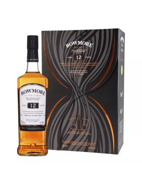 Bowmore 12 Ans - Coffret 2 Verres - Spiritueux Scotch Whisky / Islay